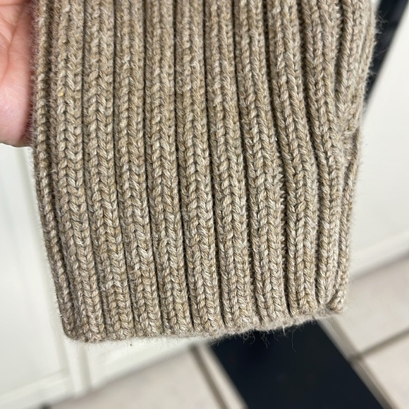 Abercrombie & Fitch Men's Muscle Pullover 1/4 Zip Tan Khaki Sweater Size XL Knit - Picture 4 of 11